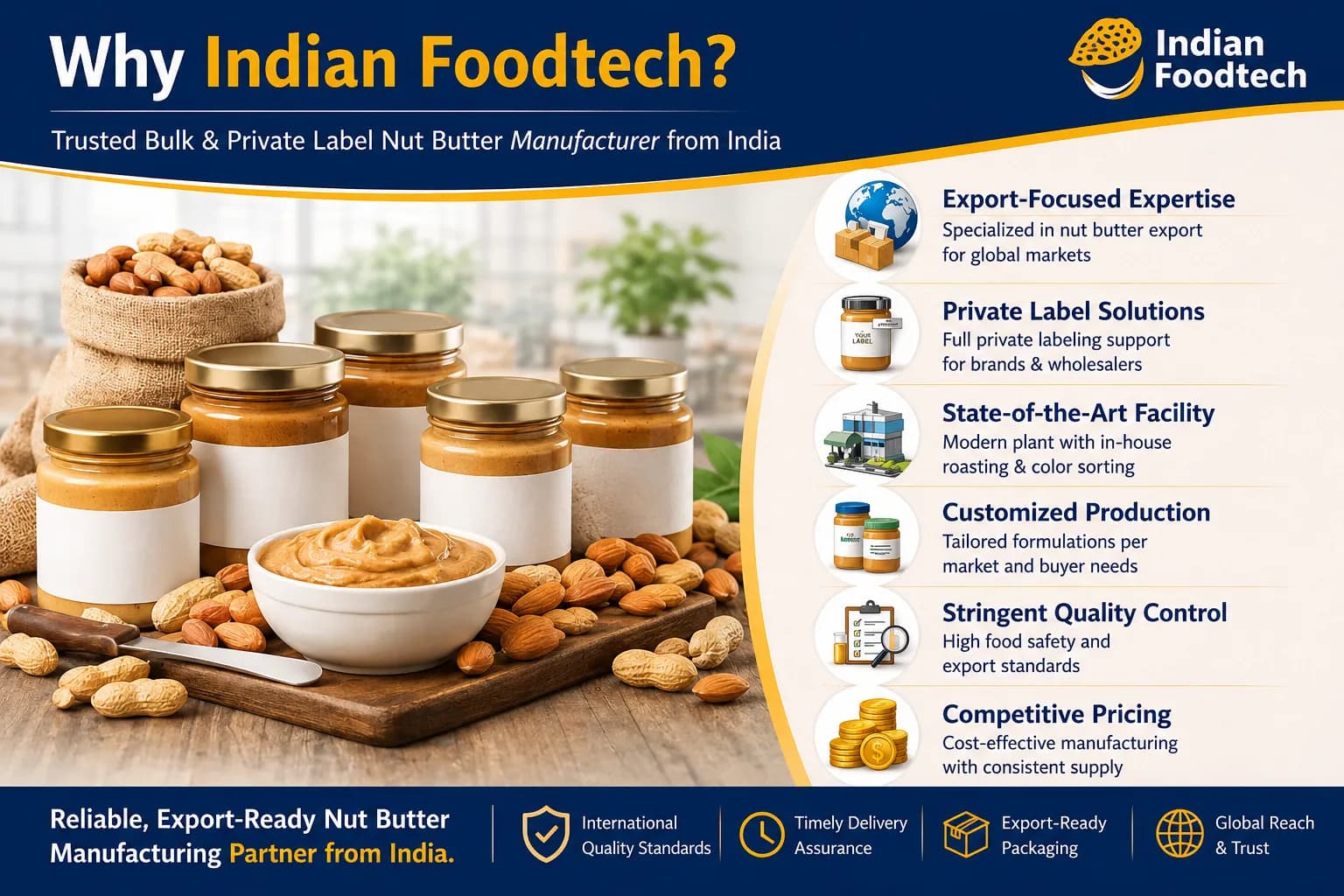 Why Choose Indian Foodtech as Your Nut Butter Manufacturing Partner?