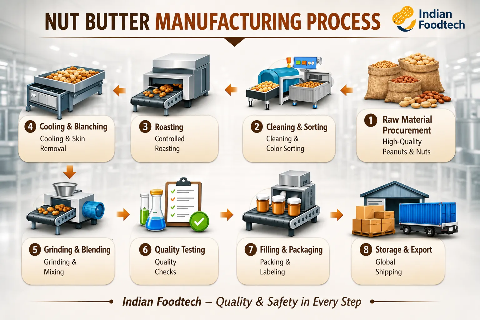 Nut Butter Manufacturing Process: From Raw Peanuts to Premium Quality Products