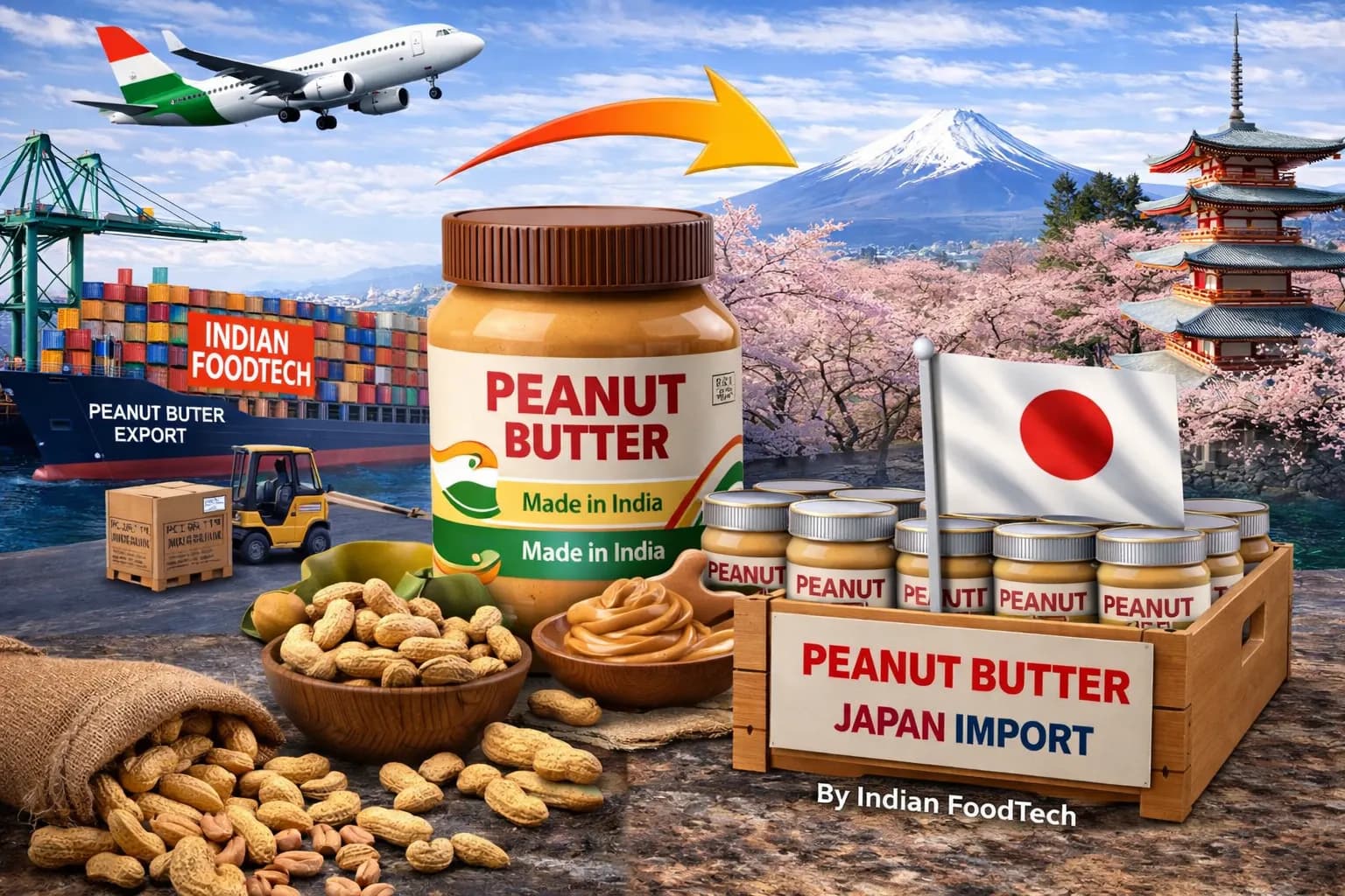 Bulk peanut butter export from India to Japan - Indian Foodtech