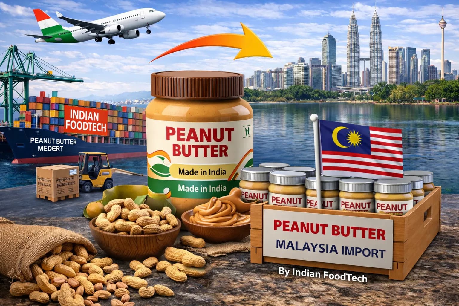 Bulk peanut butter export from India to Malaysia - Indian Foodtech