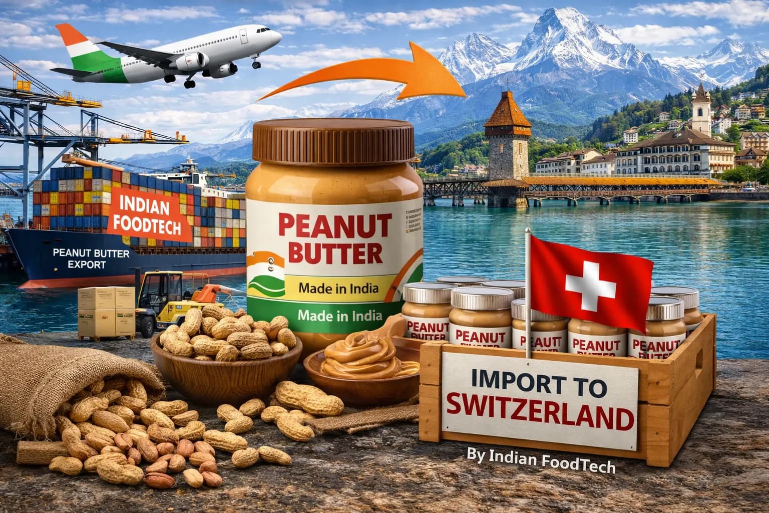 Bulk peanut butter export from India to Switzerland - Indian Foodtech