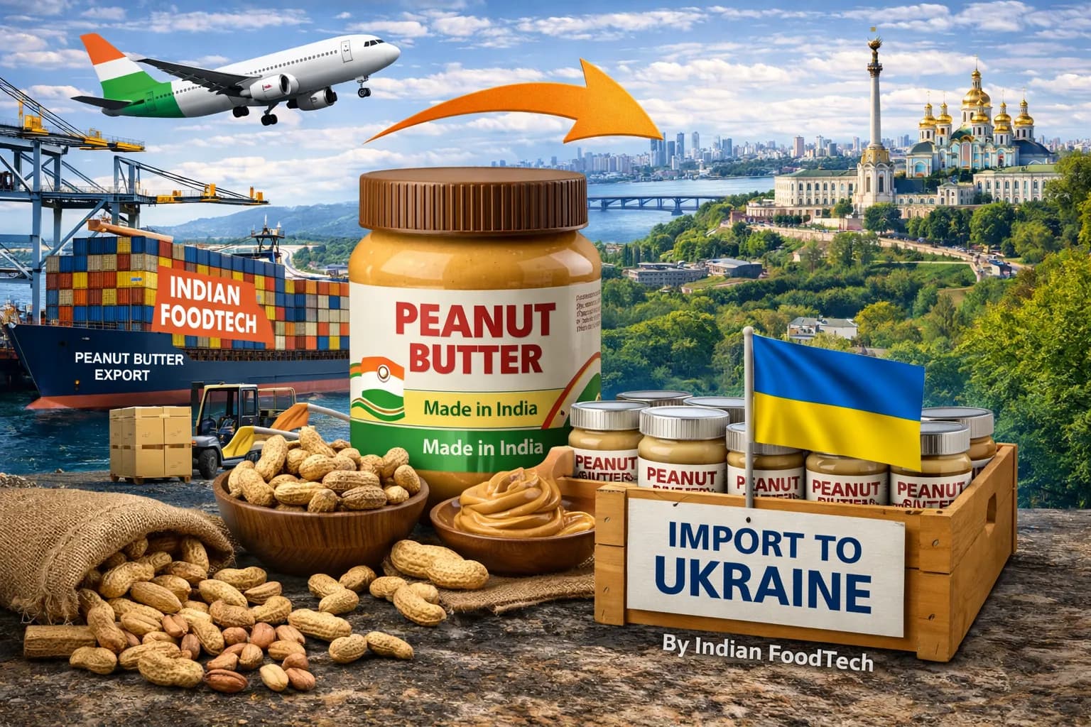 Bulk peanut butter export from India to Ukraine - Indian Foodtech