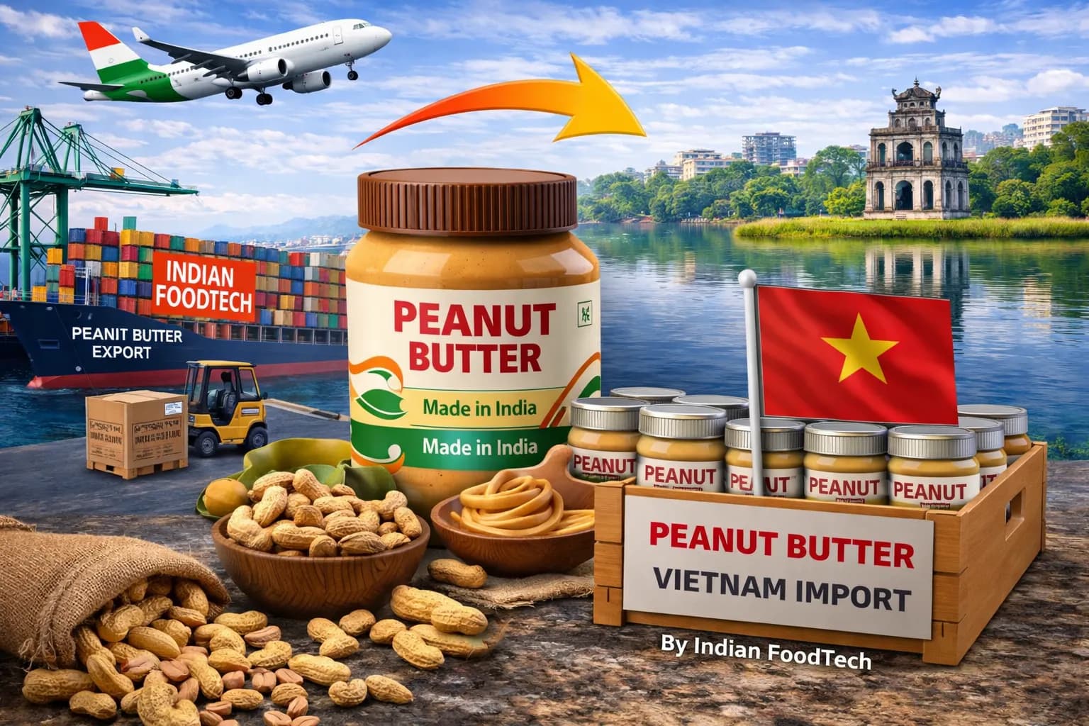 Bulk peanut butter export from India to Vietnam - Indian Foodtech
