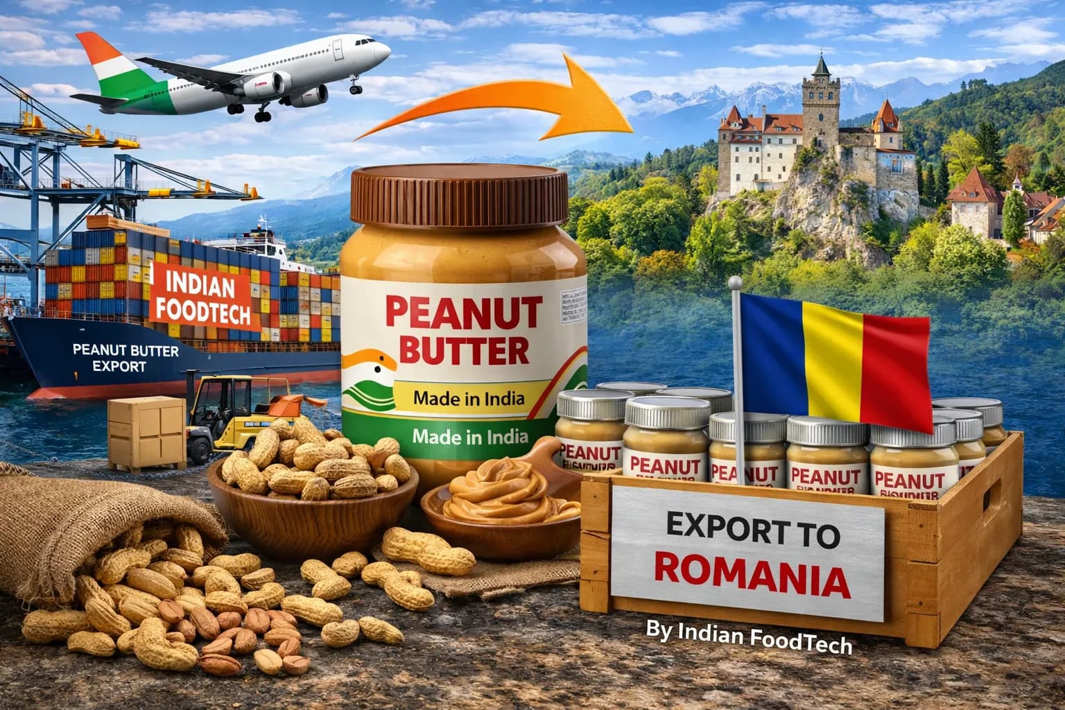 Bulk peanut butter export from India to Romania - Indian Foodtech
