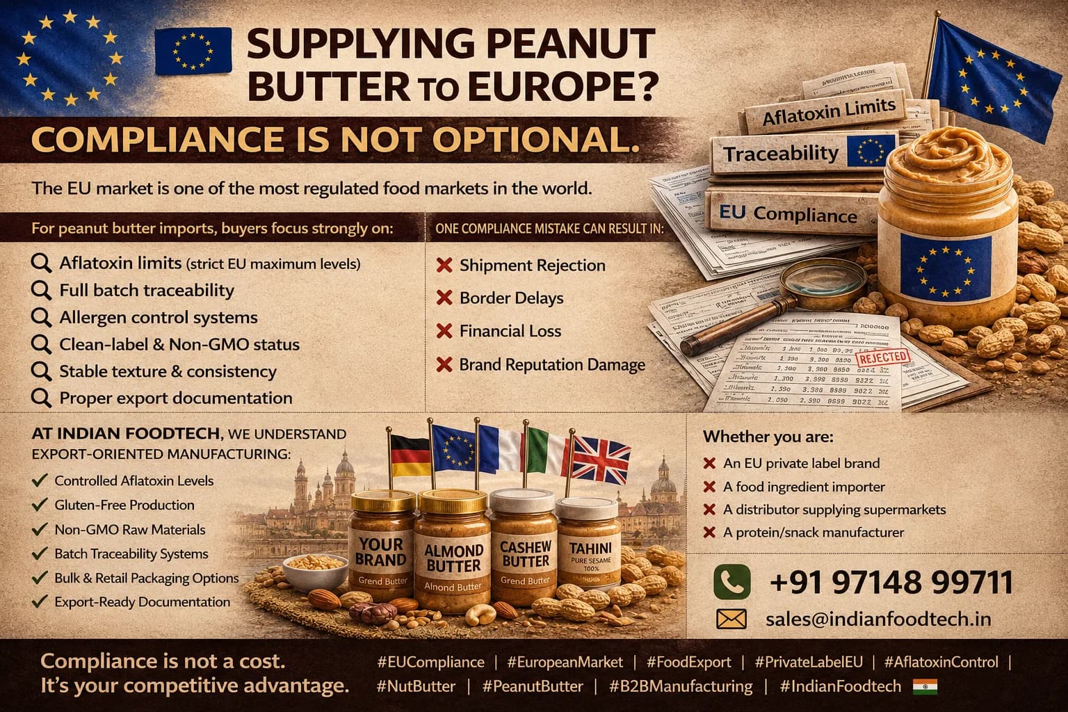 Supplying Peanut Butter to Europe? Compliance Is Not Optional