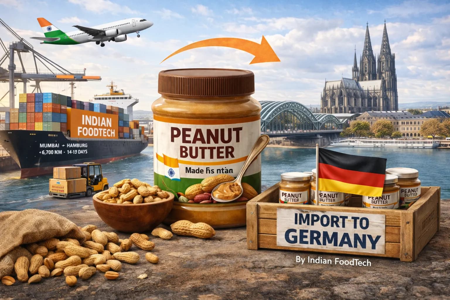Bulk peanut butter export from India to Germany - Indian Foodtech