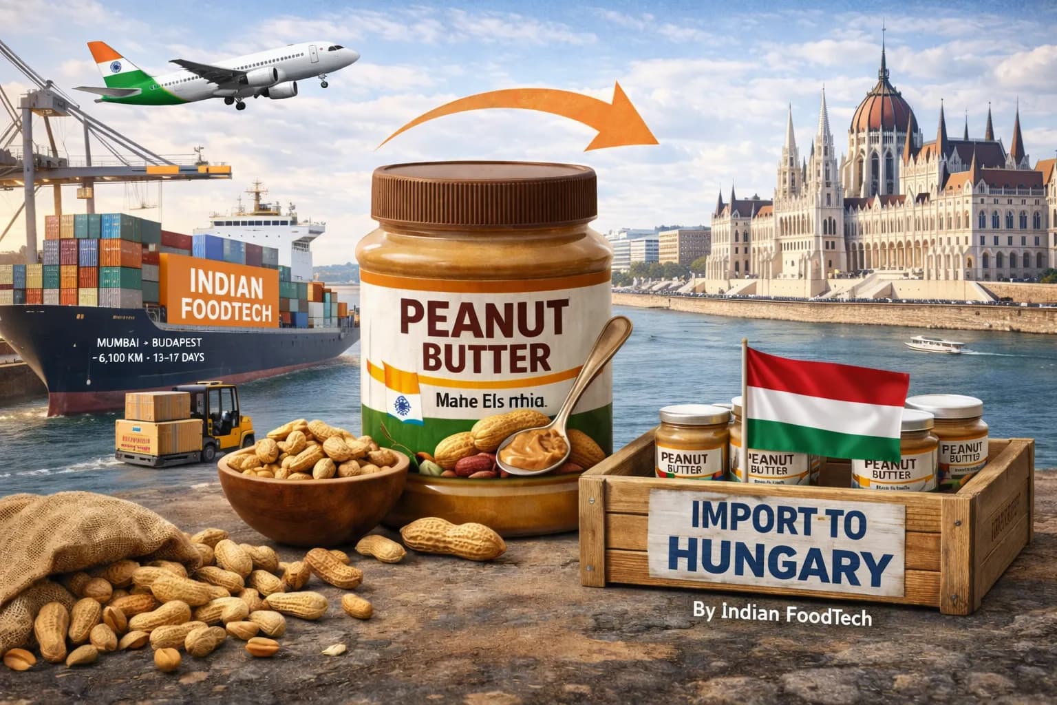 Bulk peanut butter export from India to Hungary - Indian Foodtech