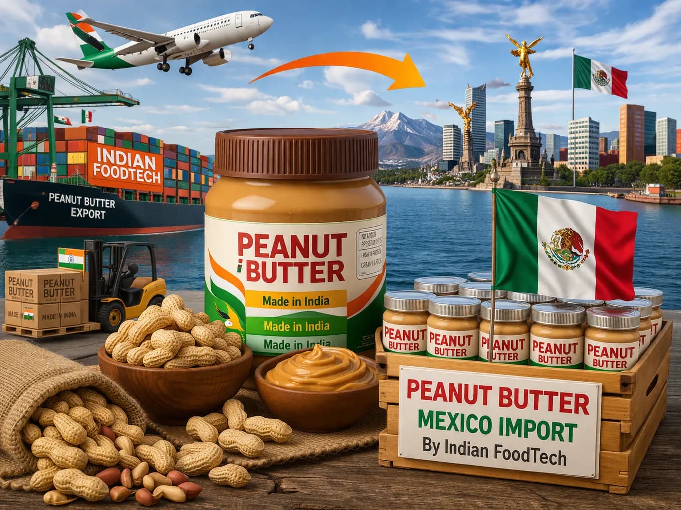 Bulk peanut butter export from India to Mexico - Indian Foodtech