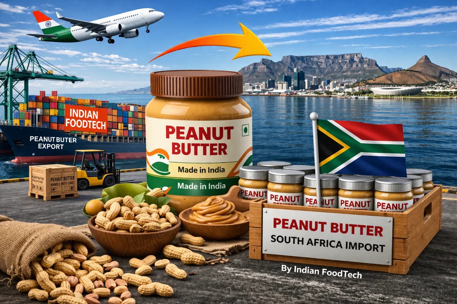 Bulk peanut butter export from India to South Africa - Indian Foodtech