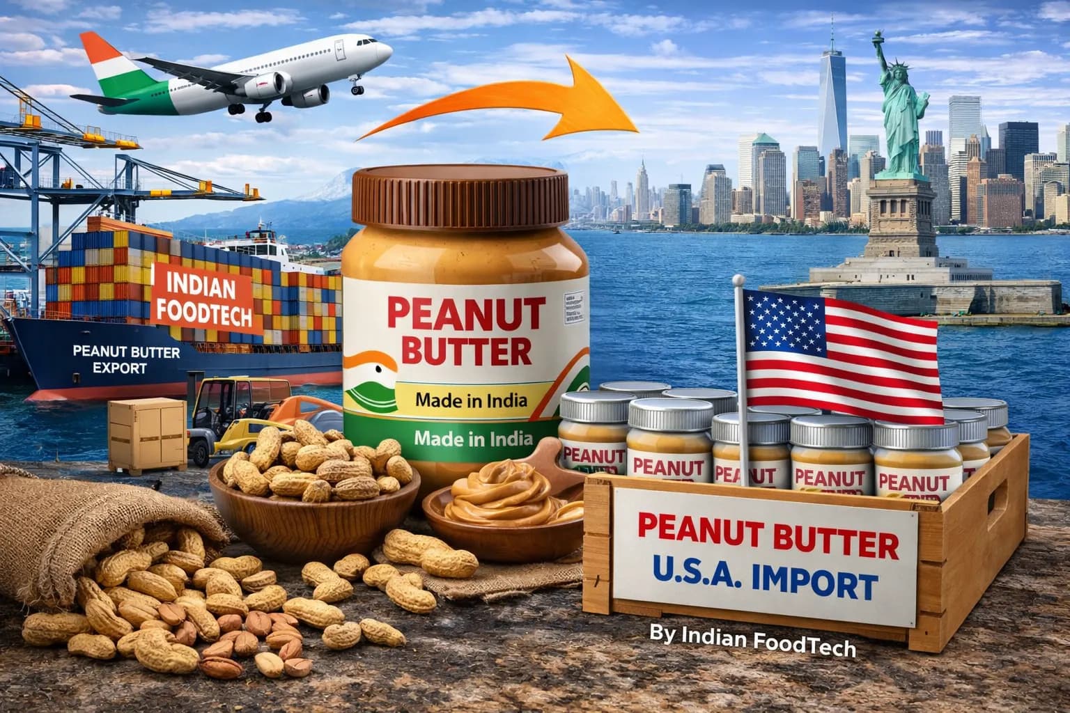 Bulk peanut butter export from India to United States - Indian Foodtech