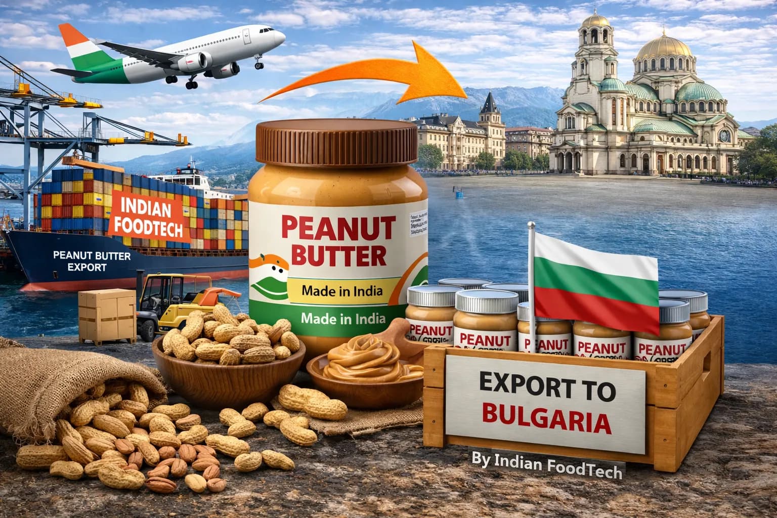 Bulk peanut butter export from India to Bulgaria - Indian Foodtech