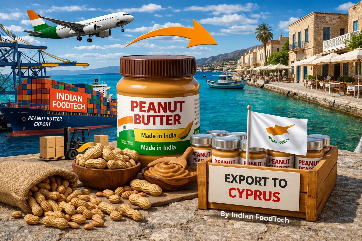 Bulk peanut butter export from India to Cyprus - Indian Foodtech