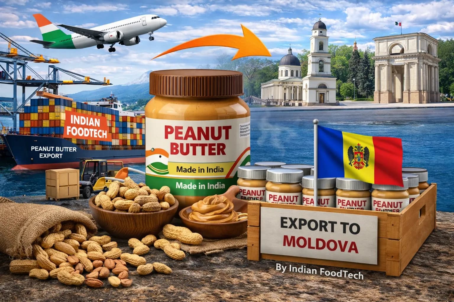 Bulk peanut butter export from India to Moldova - Indian Foodtech