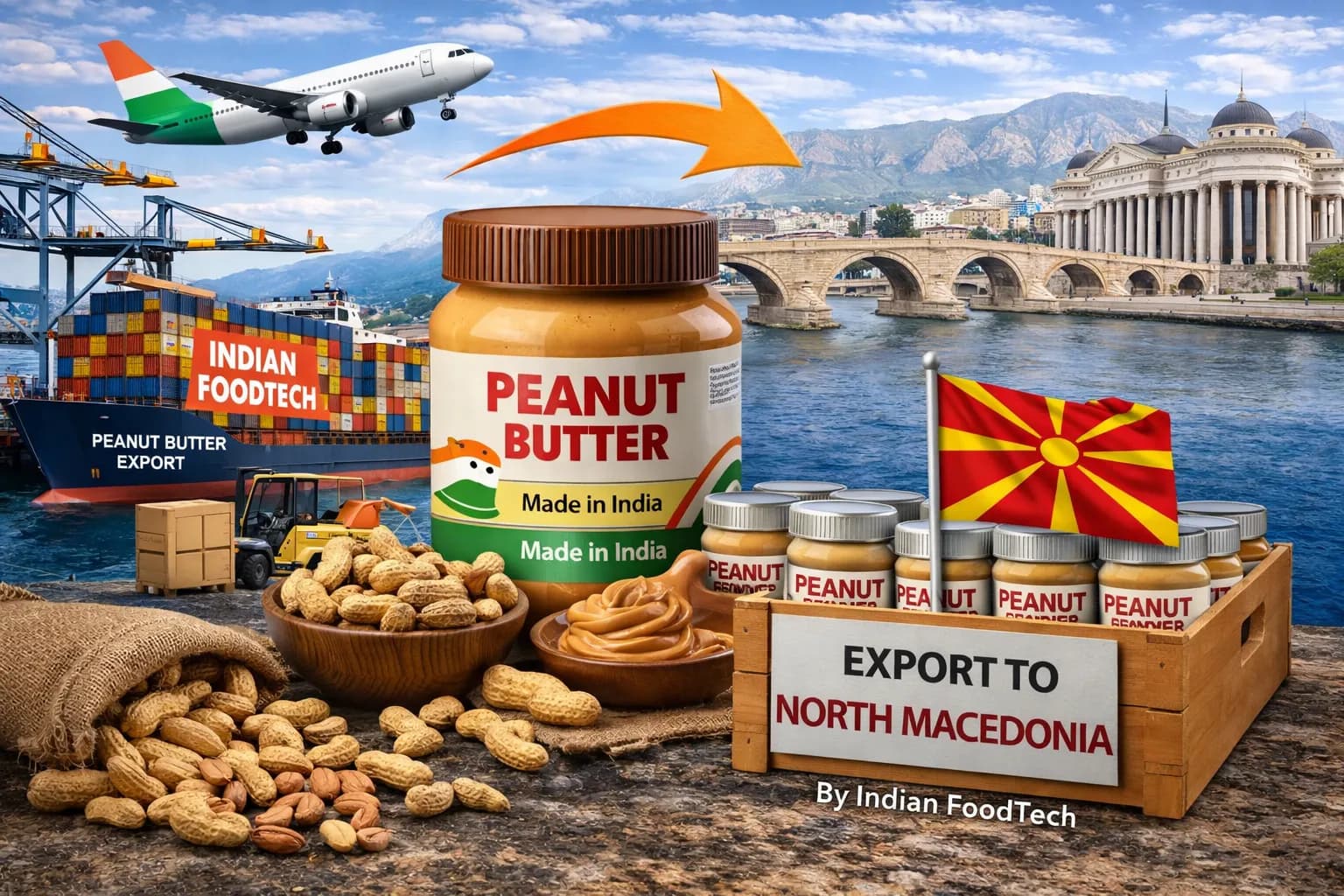 Bulk peanut butter export from India to North Macedonia - Indian Foodtech