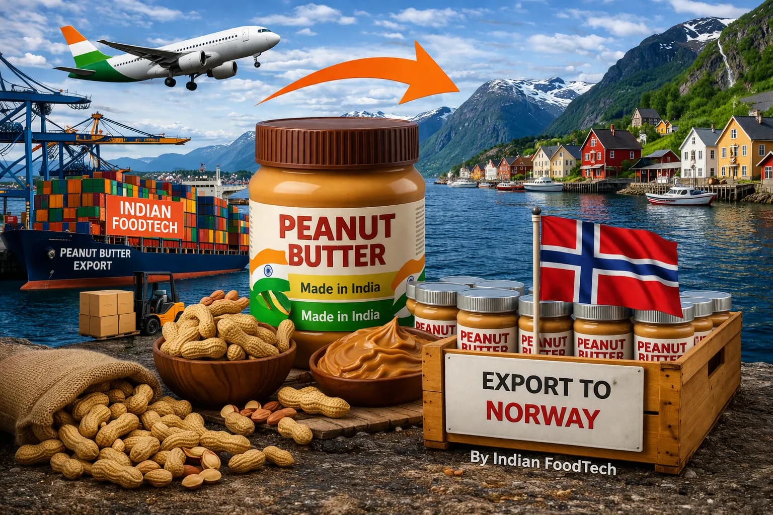Bulk peanut butter export from India to Norway - Indian Foodtech