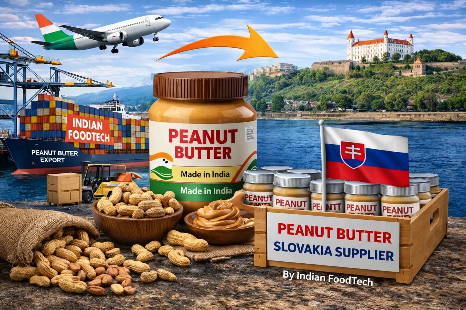 Bulk peanut butter export from India to Slovakia - Indian Foodtech