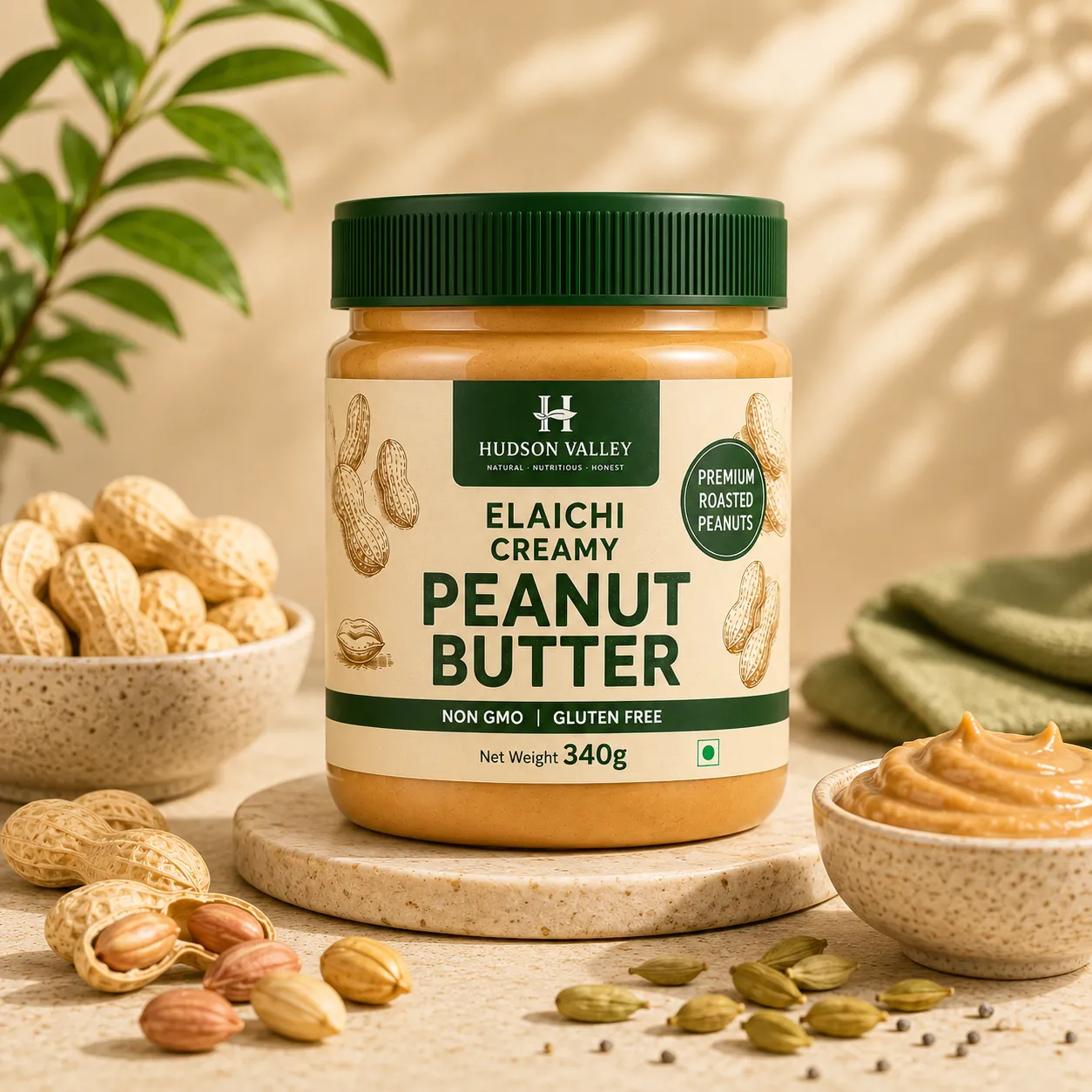 Elaichi (Cardamom) Creamy Peanut Butter
