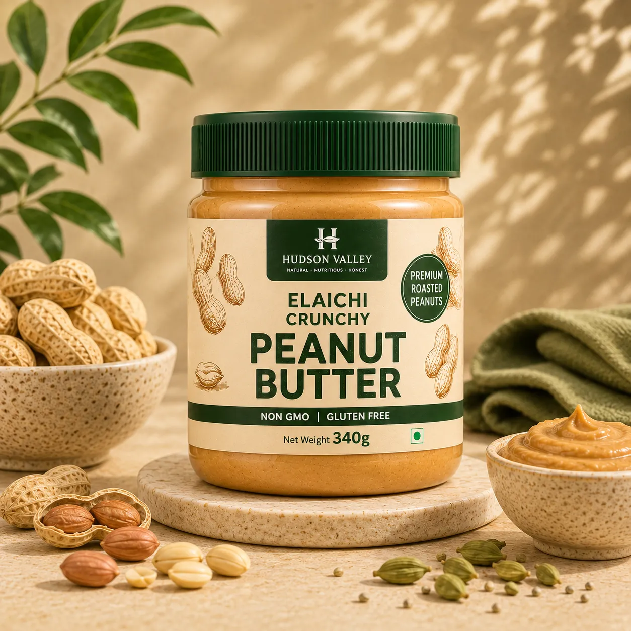 Elaichi (Cardamom) Crunchy Peanut Butter